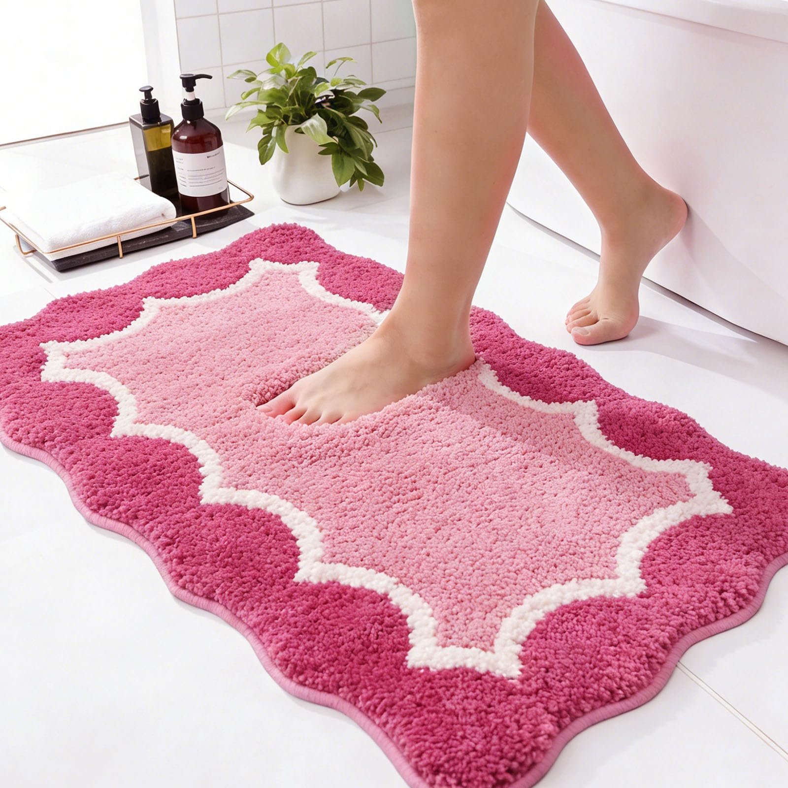 Product - 10 Best Pink Bathroom Rugs for Every Aesthetic: From Spa-Like Luxury to Quirky Charm
