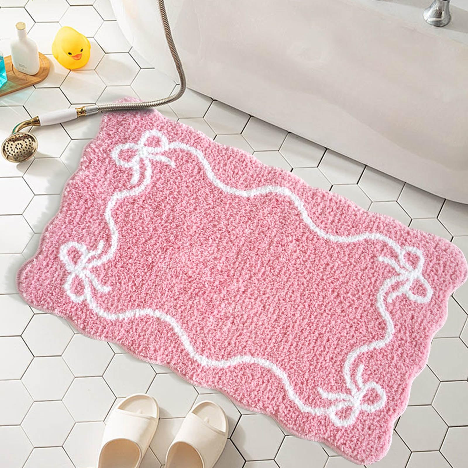 Product - 10 Best Pink Bathroom Rugs for Every Aesthetic: From Spa-Like Luxury to Quirky Charm