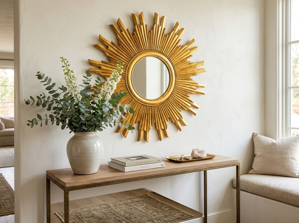 A stunning, high-resolution 4: - 7 Best Sunburst Wall Mirrors to Transform Your Living Space: Statement Pieces vs. Galle