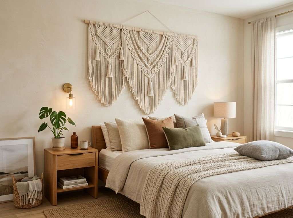 A stunning, high-resolution 4: - Top 10 Handcrafted Macrame Statement Pieces to Transform Your Home into a Boho Sanctuar
