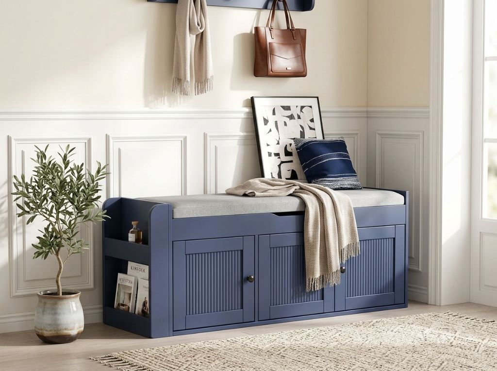 A stunning, high-resolution 4: - Ultimate Organization: Best Modern Entryway Benches with Hidden Shoe Storage