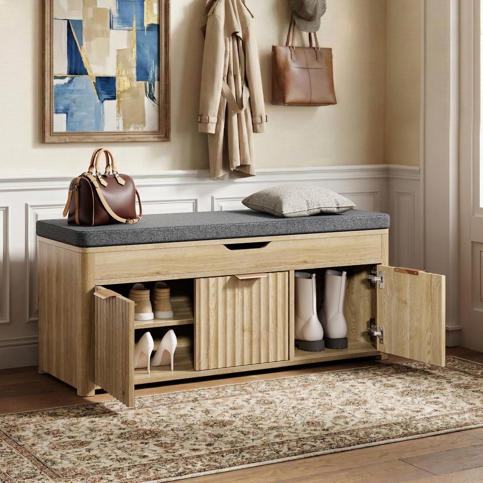 Product - Ultimate Organization: Best Modern Entryway Benches with Hidden Shoe Storage