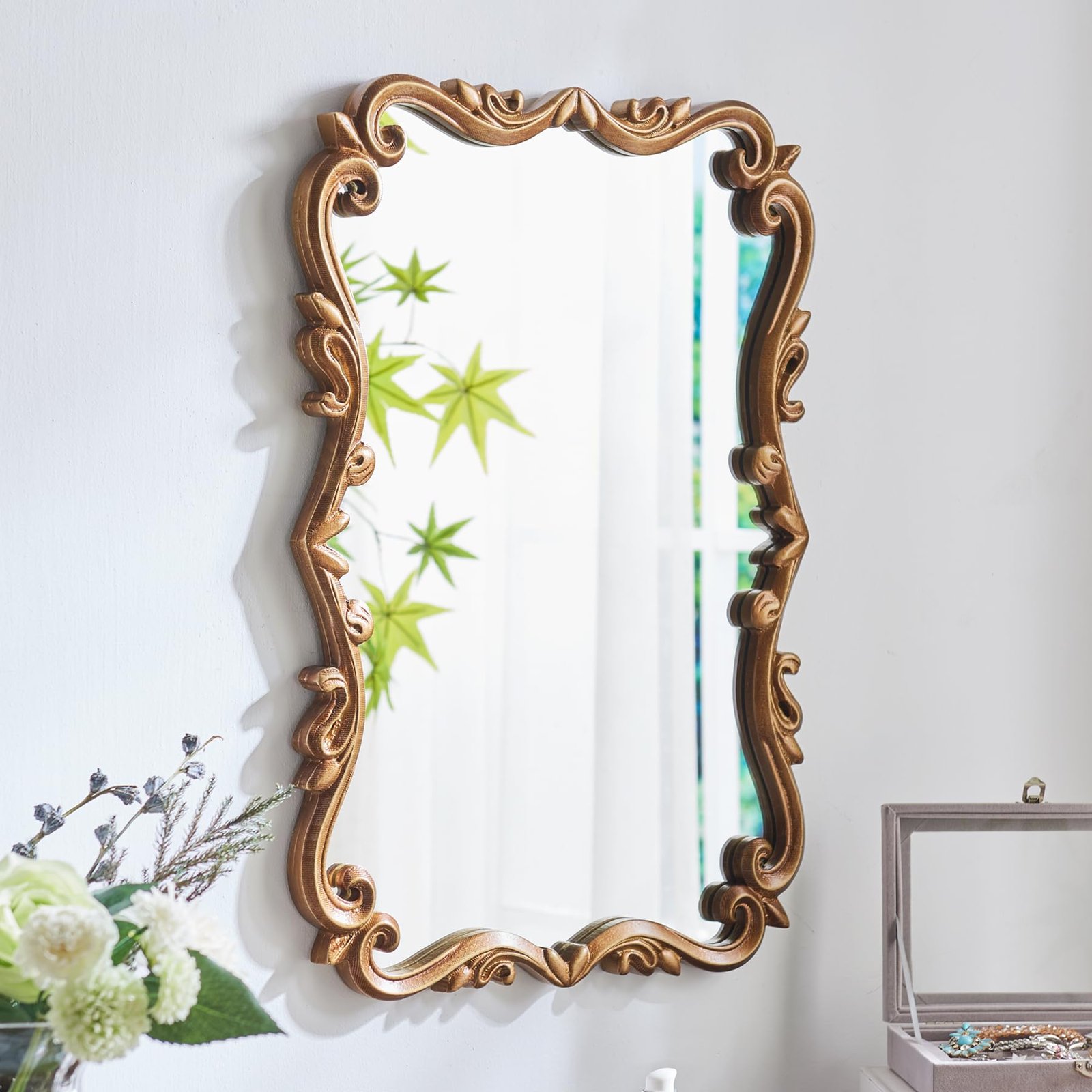 Product - Grand Entryways and Mantels: Best Oversized Gold Baroque Mirrors for a Bold Statement