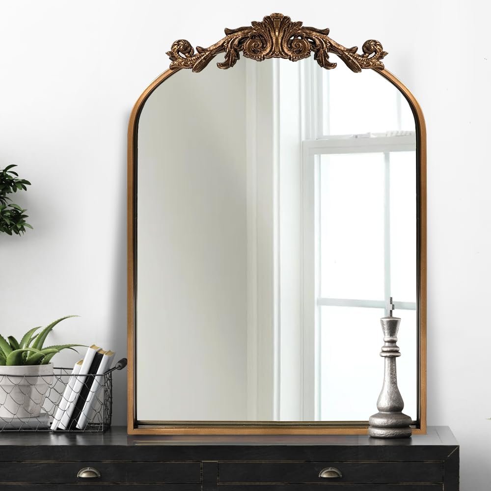 Product - Grand Entryways and Mantels: Best Oversized Gold Baroque Mirrors for a Bold Statement