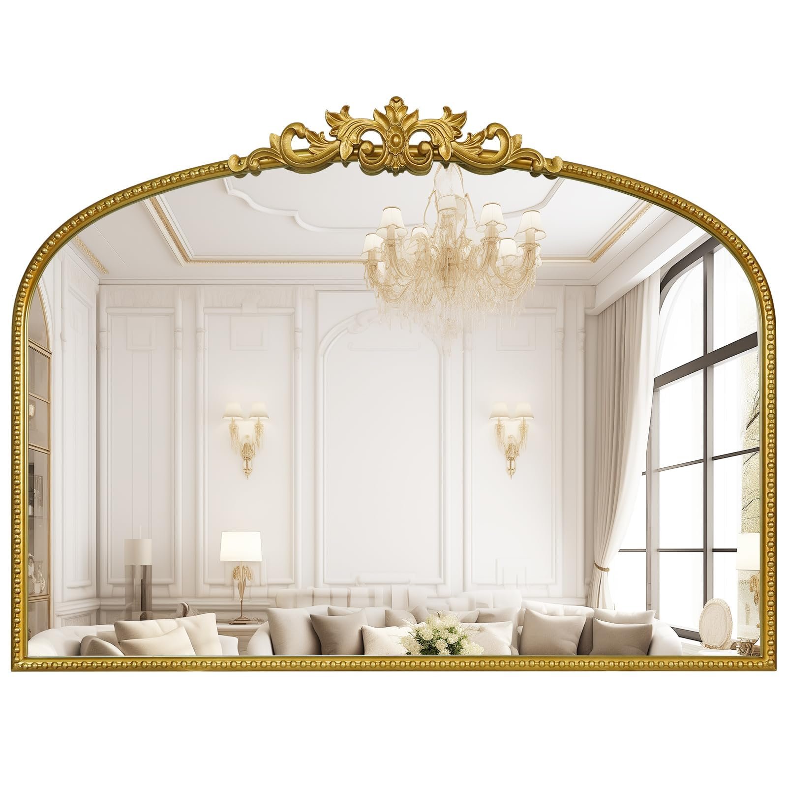 Product - Grand Entryways and Mantels: Best Oversized Gold Baroque Mirrors for a Bold Statement
