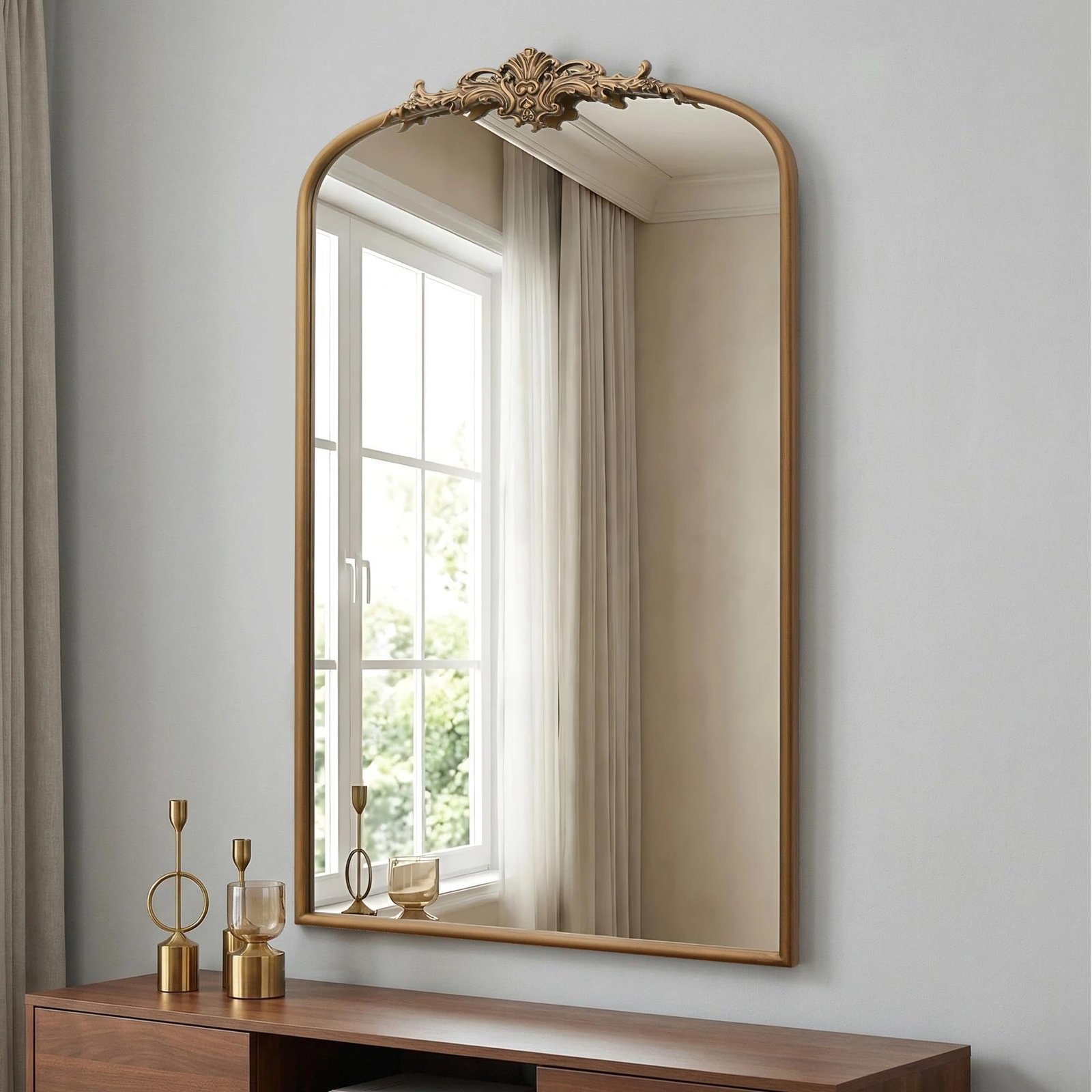 Product - Grand Entryways and Mantels: Best Oversized Gold Baroque Mirrors for a Bold Statement