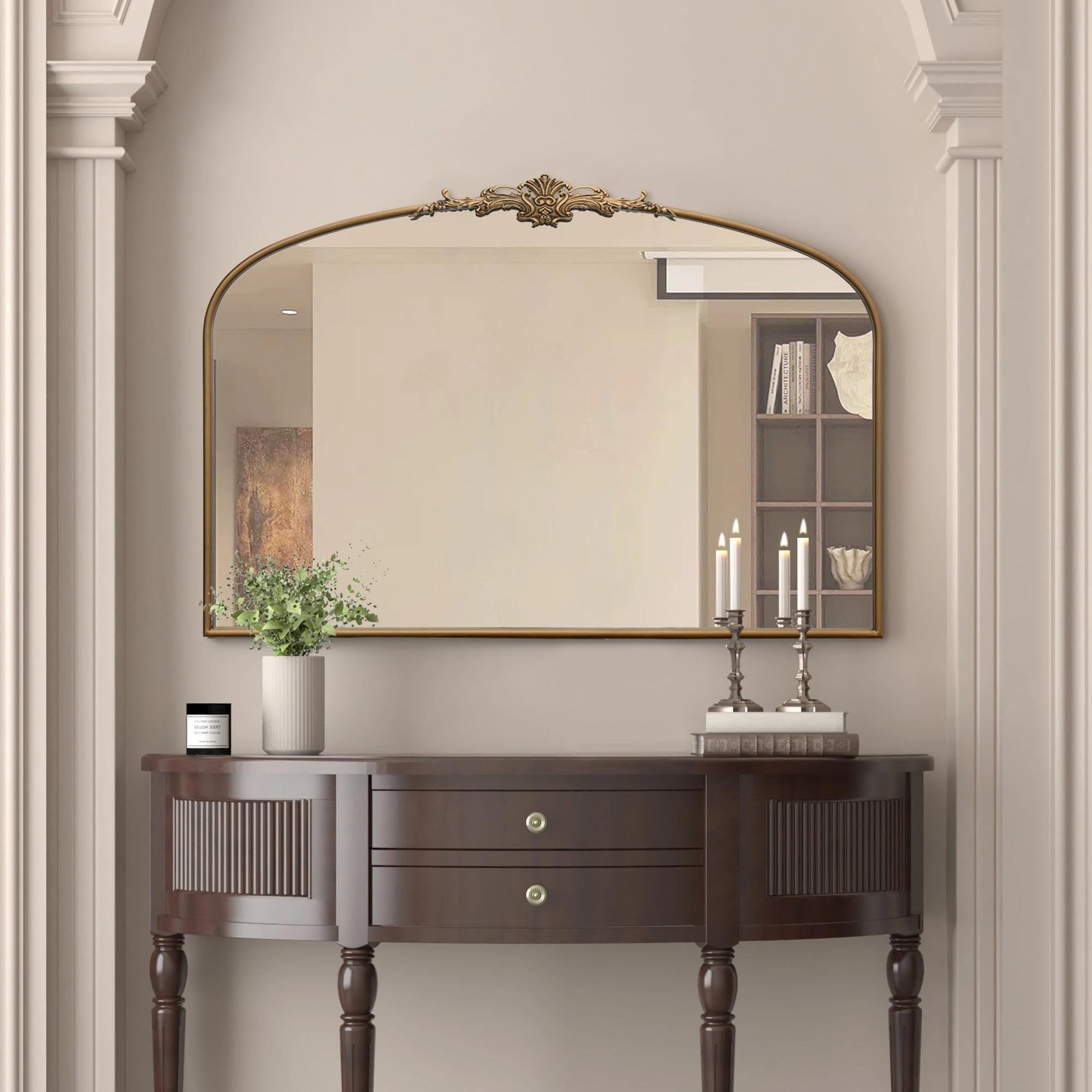 Product - Grand Entryways and Mantels: Best Oversized Gold Baroque Mirrors for a Bold Statement